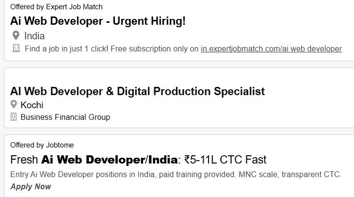 AI-Powered Web Development internship jobs in Sabah Al Salem