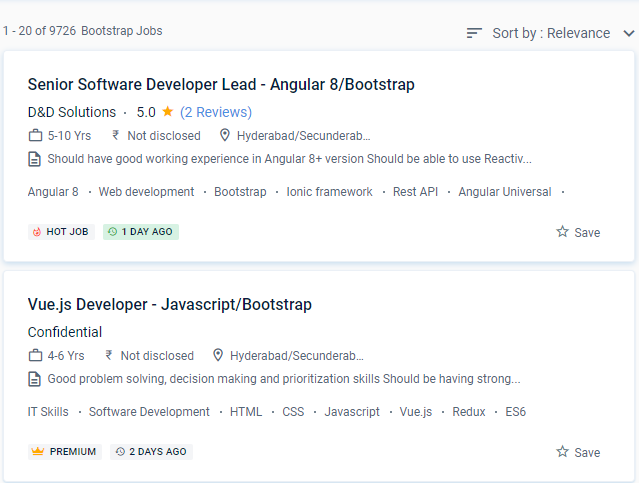 Bootstrap internship jobs in Mangaf