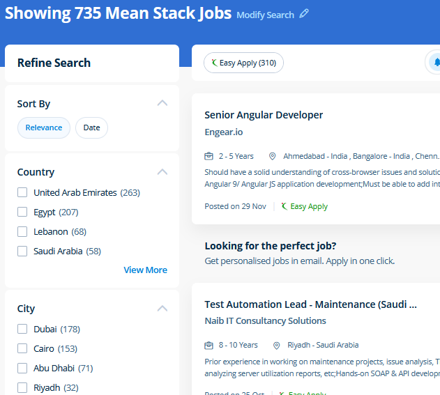 Mean Stack Development internship jobs in Ahmadi