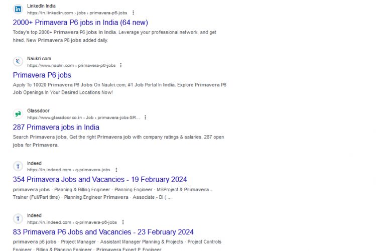 Primavera internship jobs in Salmiya