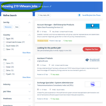 Vmware internship jobs in Sabah Al Salem